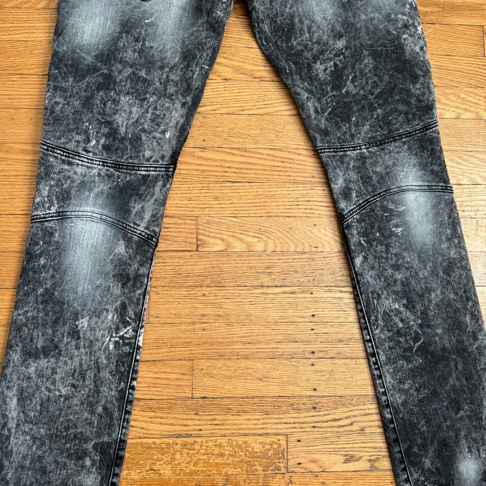 Men's Rockstar Distressed Gray Skinny Jeans Size 30 Denim,Streetwear,Y2K,Grunge - Picture 12 of 14